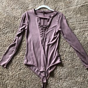 Charlotte Russe Open Neck BodySuit